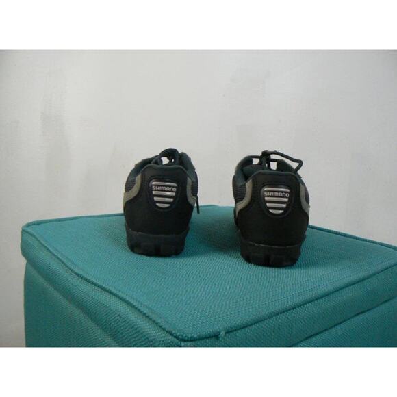 Shimano Grey Lace Up SH-M 021G Mountain Bike Cycling Shoe With Cleats 7 EUC S394 - Picture 4 of 5